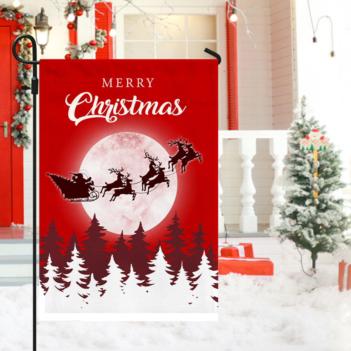 Merry Christmas Flag - Christmas Holiday Decoration