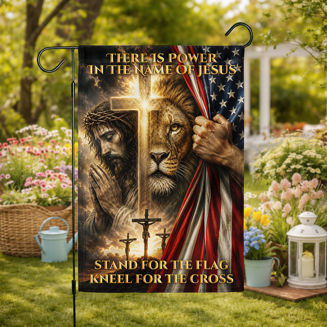SP-01 Nation Under God Savior and Redeemer Christian Garden Flag Religious Celebrations