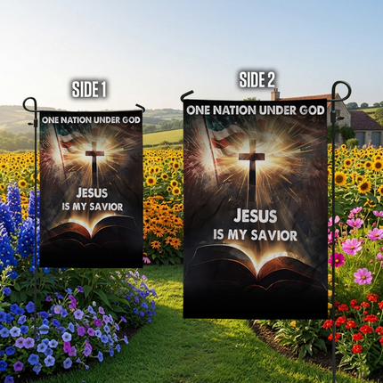 SP-01 Jesus Is My Savior Flag One Nation Under God Memorial Day