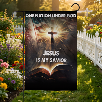 SP-01 Jesus Is My Savior Flag One Nation Under God Memorial Day