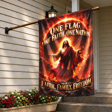 GSP-01 God Bless America Flag One Flag One Faith One Nation Faith Family Freedom