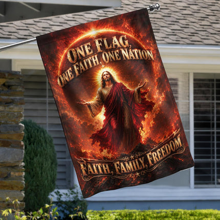 One Flag One Faith One Nation Faith Family Freedom God Christian Flag