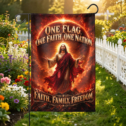 GSP-01 God Bless America Flag One Flag One Faith One Nation Faith Family Freedom