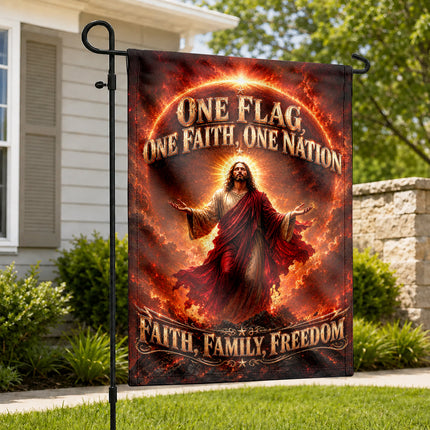 Faith Family Freedom Christian Flag One Flag One Faith One Nation Jesus