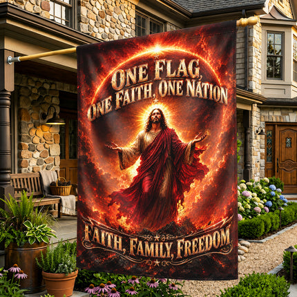 GSP-01 God Bless America Flag One Flag One Faith One Nation Faith Family Freedom