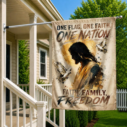 One Flag One Faith One Nation Faith Family Freedom Jesus Dove Flag