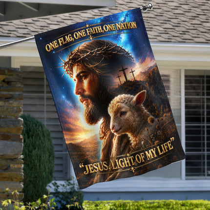 SP-01 Inspirational Christian Flag Jesus Savior Redeemer Garden Flag Religious Celebrations