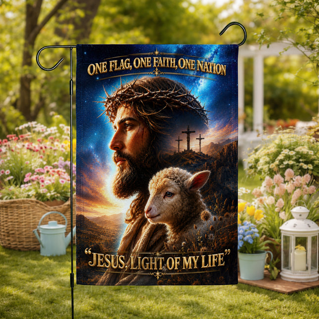SP-01 Inspirational Christian Flag Jesus Savior Redeemer Garden Flag Religious Celebrations