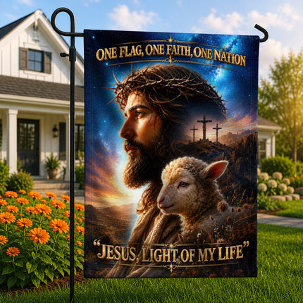 SP-01 Inspirational Christian Flag Jesus Savior Redeemer Garden Flag Religious Celebrations