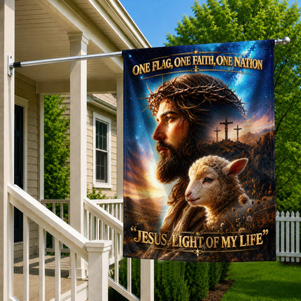 SP-01 Inspirational Christian Flag Jesus Savior Redeemer Garden Flag Religious Celebrations