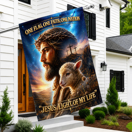 SP-01 Inspirational Christian Flag Jesus Savior Redeemer Garden Flag Religious Celebrations