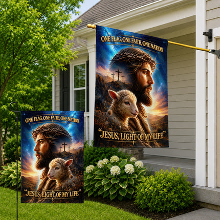 SP-01 Inspirational Christian Flag Jesus Savior Redeemer Garden Flag Religious Celebrations
