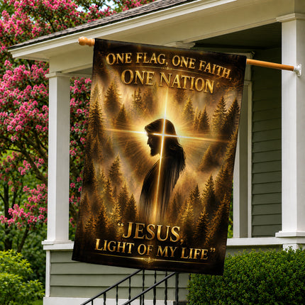 SP-01 Prayer Garden Flag Jesus Christ Divine Presence Family Gatherings