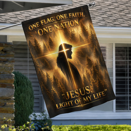 SP-01 Prayer Garden Flag Jesus Christ Divine Presence Family Gatherings