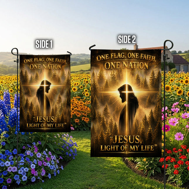 SP-01 Prayer Garden Flag Jesus Christ Divine Presence Family Gatherings