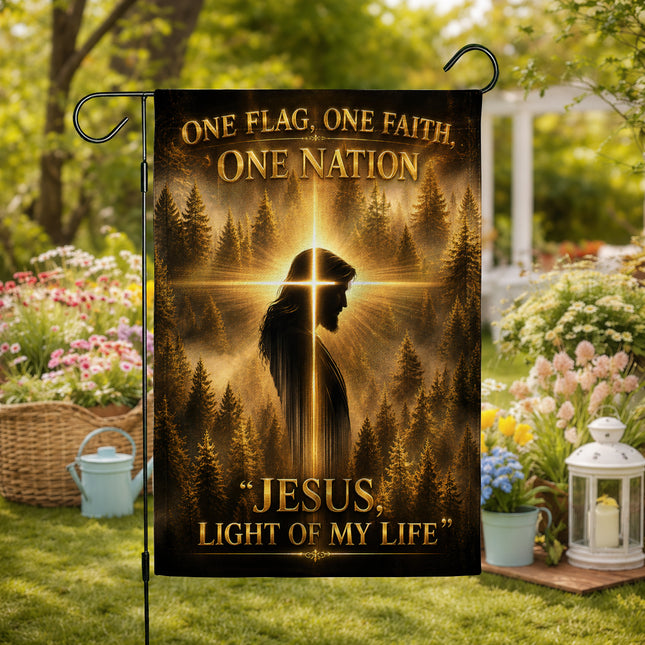 SP-01 Prayer Garden Flag Jesus Christ Divine Presence Family Gatherings