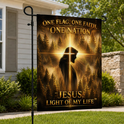SP-01 Prayer Garden Flag Jesus Christ Divine Presence Family Gatherings