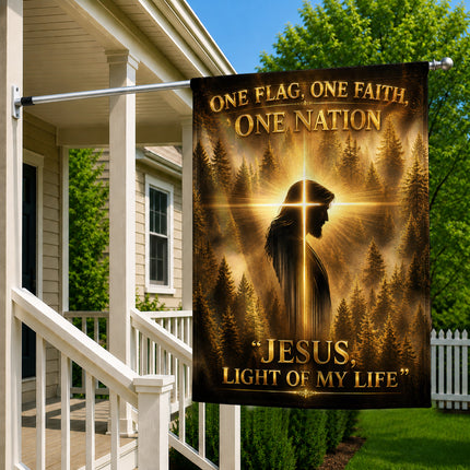 SP-01 Prayer Garden Flag Jesus Christ Divine Presence Family Gatherings