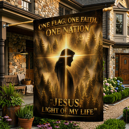 SP-01 Prayer Garden Flag Jesus Christ Divine Presence Family Gatherings