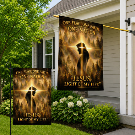 SP-01 Prayer Garden Flag Jesus Christ Divine Presence Family Gatherings