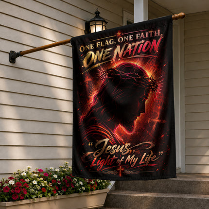 SP-01 Jesus Light of My Life Flag Hope in Jesus Patriotic Celebrations
