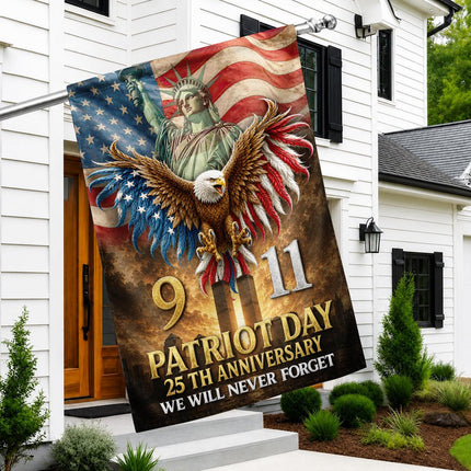 Patriot Day 25th Anniversary 911 Tribute Flag
