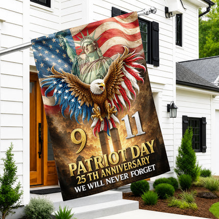 Patriot Day 25th Anniversary 911 Tribute Flag