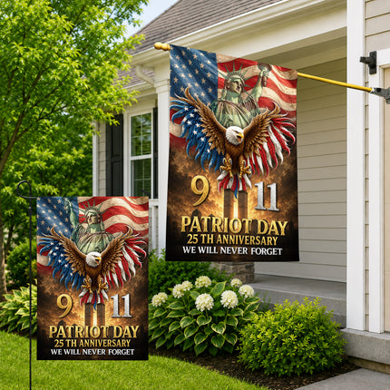 Patriot Day 25th Anniversary 911 Tribute Flag