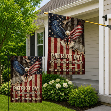 Patriot Day 25th Anniversary Vintage Eagle Flag