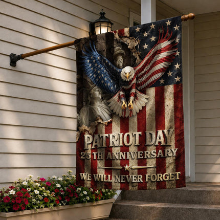 Patriot Day 25th Anniversary Vintage Eagle Flag