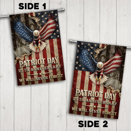 Patriot Day 25th Anniversary Vintage Eagle Flag