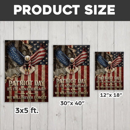 Patriot Day 25th Anniversary Vintage Eagle Flag
