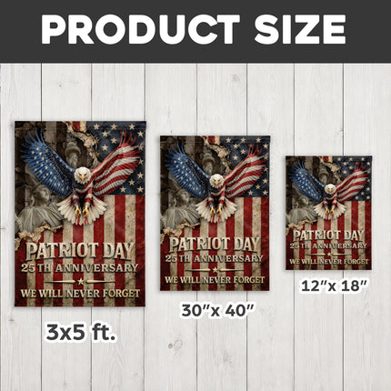 Patriot Day 25th Anniversary Vintage Eagle Flag