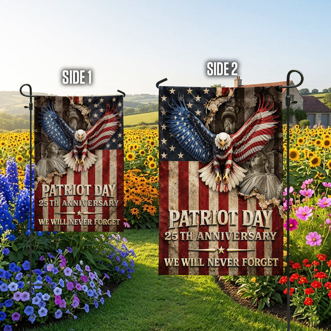 Patriot Day 25th Anniversary Vintage Eagle Flag