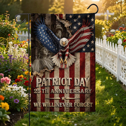 Patriot Day 25th Anniversary Vintage Eagle Flag