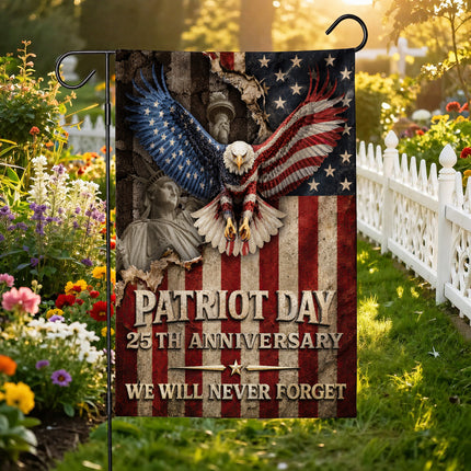Patriot Day 25th Anniversary Vintage Eagle Flag