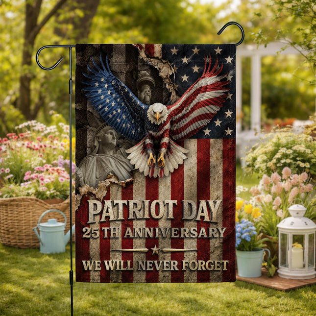 Patriot Day 25th Anniversary Vintage Eagle Flag