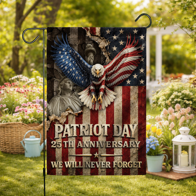 Patriot Day 25th Anniversary Vintage Eagle Flag