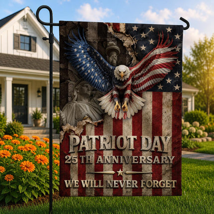 Patriot Day 25th Anniversary Vintage Eagle Flag