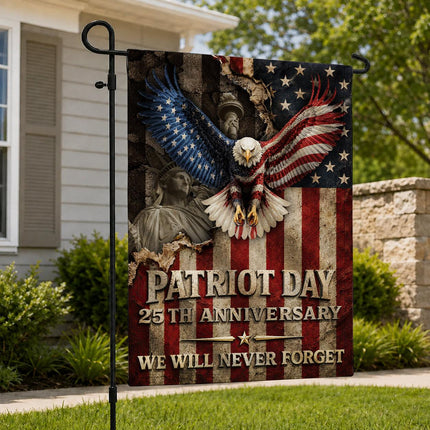 Patriot Day 25th Anniversary Vintage Eagle Flag
