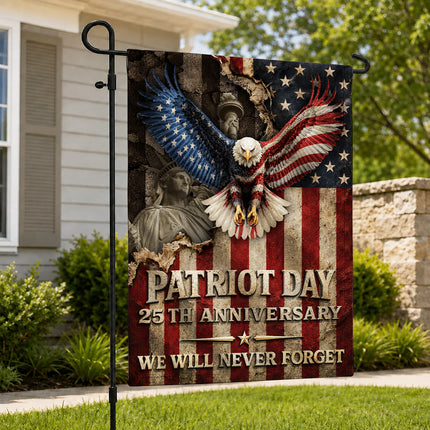Patriot Day 25th Anniversary Vintage Eagle Flag