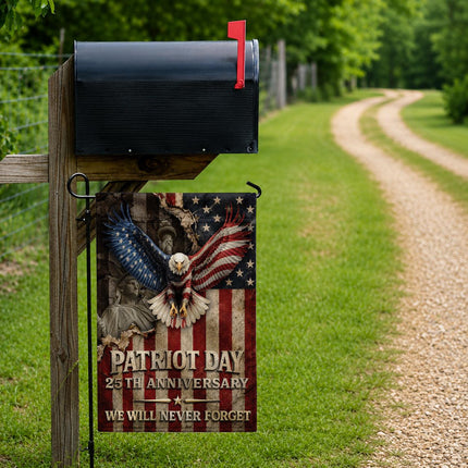 Patriot Day 25th Anniversary Vintage Eagle Flag