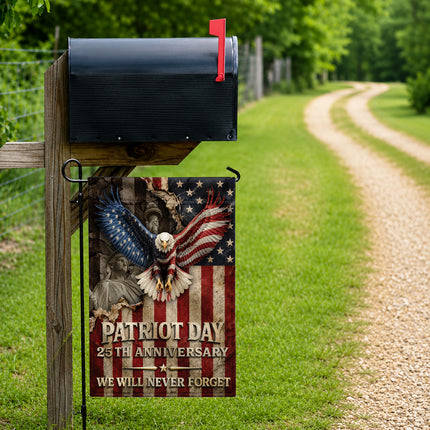 Patriot Day 25th Anniversary Vintage Eagle Flag