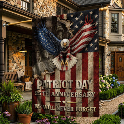 Patriot Day 25th Anniversary Vintage Eagle Flag