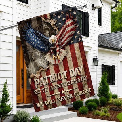 Patriot Day 25th Anniversary Vintage Eagle Flag