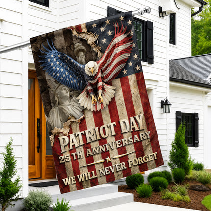 Patriot Day 25th Anniversary Vintage Eagle Flag
