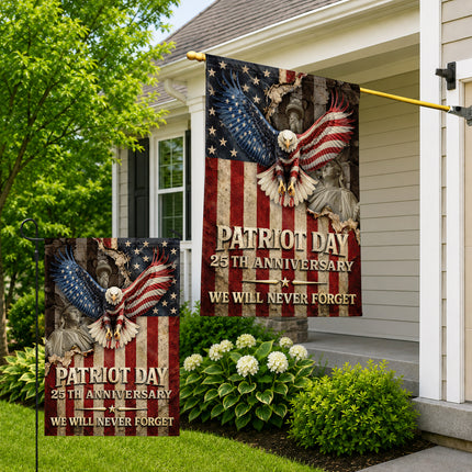 Patriot Day 25th Anniversary Vintage Eagle Flag