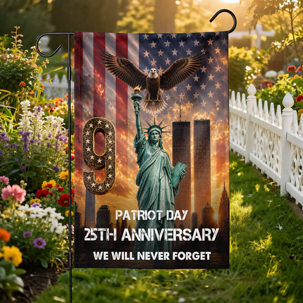 Liberty Torch and Eagle Patriot Day 25th Anniversary Memorial Flag