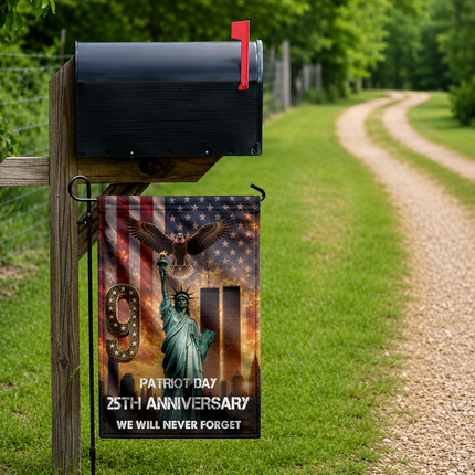 Liberty Torch and Eagle Patriot Day 25th Anniversary Memorial Flag