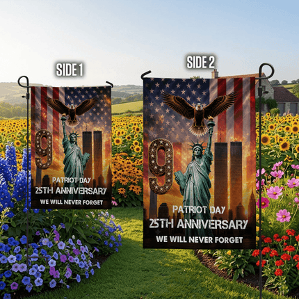 Liberty Torch and Eagle Patriot Day 25th Anniversary Memorial Flag